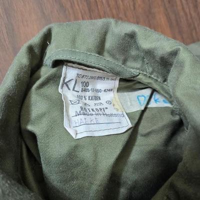 vintage 1970s or 1980s French Army military jackets with some trousers