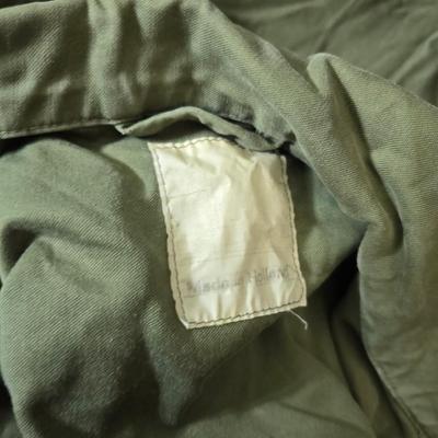 vintage 1970s or 1980s French Army military jackets with some trousers