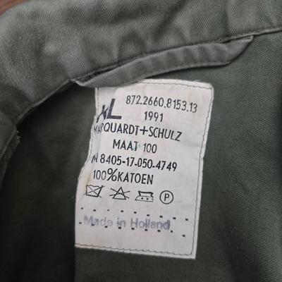 vintage 1970s or 1980s French Army military jackets with some trousers