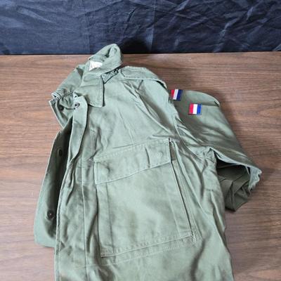 vintage 1970s or 1980s French Army military jackets with some trousers