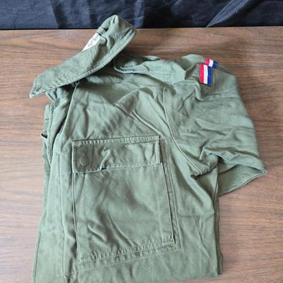 vintage 1970s or 1980s French Army military jackets with some trousers