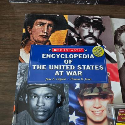 Books - Magazines - and VHS tapes all on war - Civil War - WWII - and more