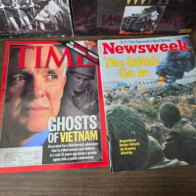 Books - Magazines - and VHS tapes all on war - Civil War - WWII - and more