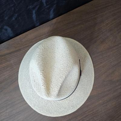 Two straw hats - Made in USA 6 7/8 - Bailey straw hat
