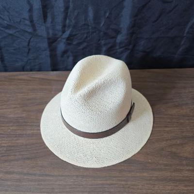 Two straw hats - Made in USA 6 7/8 - Bailey straw hat