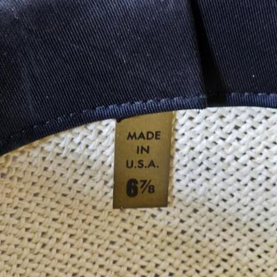 Two straw hats - Made in USA 6 7/8 - Bailey straw hat