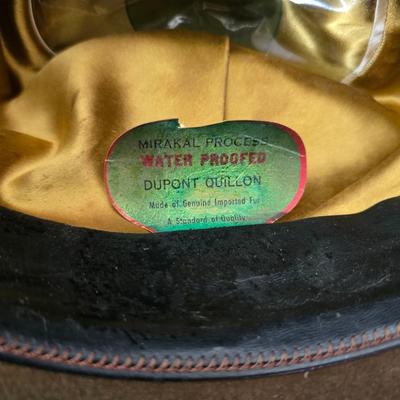 Wall Clo. Co. Brighton Colorado - Mirakal process waterproofed Dupont Quillon genuine imported fur hat