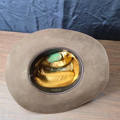 Wall Clo. Co. Brighton Colorado - Mirakal process waterproofed Dupont Quillon genuine imported fur hat