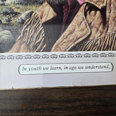 Set of three western themed poster / prints with a wood frame that they will fit