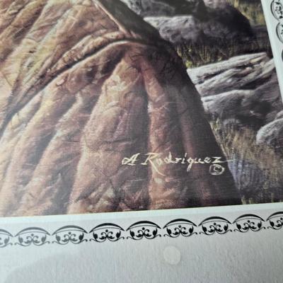 Set of three western themed poster / prints with a wood frame that they will fit