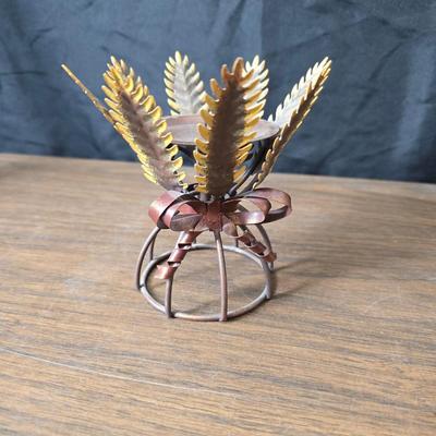 Wheat grass windmill with long accent mirrors - smaller accent mirrors with wheat and a when themed candle holder