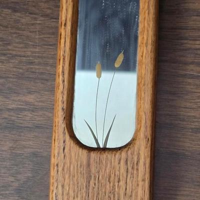 Wheat grass windmill with long accent mirrors - smaller accent mirrors with wheat and a when themed candle holder