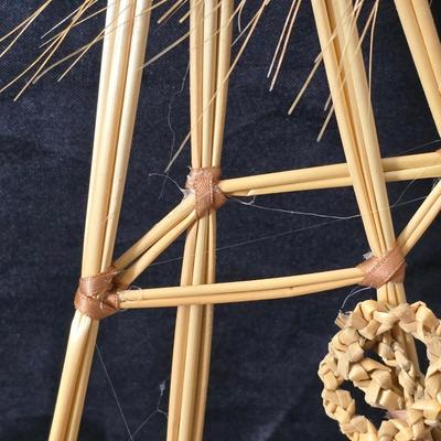 Wheat grass windmill with long accent mirrors - smaller accent mirrors with wheat and a when themed candle holder