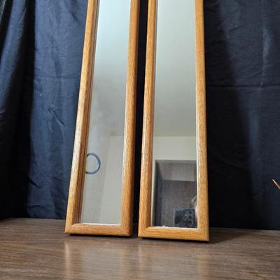 Wheat grass windmill with long accent mirrors - smaller accent mirrors with wheat and a when themed candle holder