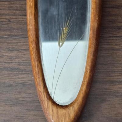 Wheat grass windmill with long accent mirrors - smaller accent mirrors with wheat and a when themed candle holder