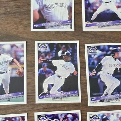 Collection of vintage Colorado Rockies memorabilia - Baseball cards - Pogs - coins- calendars and more