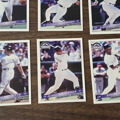 Collection of vintage Colorado Rockies memorabilia - Baseball cards - Pogs - coins- calendars and more