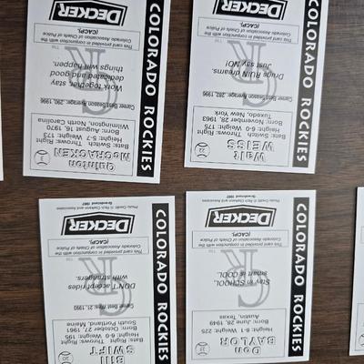 Collection of vintage Colorado Rockies memorabilia - Baseball cards - Pogs - coins- calendars and more