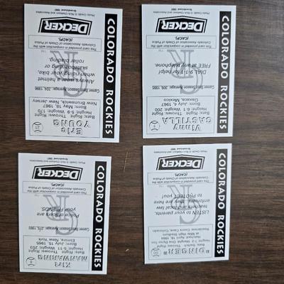 Collection of vintage Colorado Rockies memorabilia - Baseball cards - Pogs - coins- calendars and more