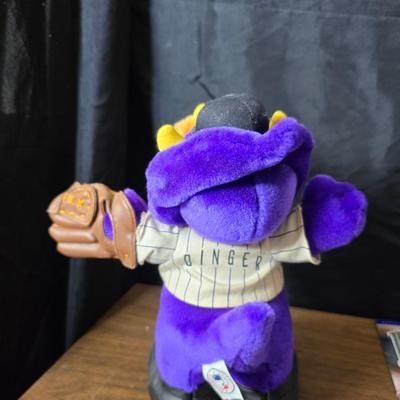 More Colorado Rockies memorabilia -Dinger Colorado Rockies mascot plush figure - hats - coins - booklets and more