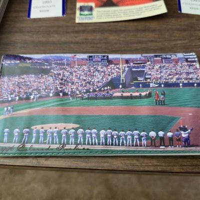 More Colorado Rockies memorabilia -Dinger Colorado Rockies mascot plush figure - hats - coins - booklets and more