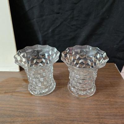 Two vintage prints featuring the "Daffodils" illustration by artist Mary Lou Goertzen with matching vases and more