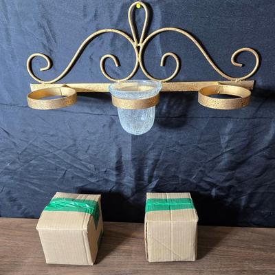 Brand new candle holder with votives and a selection of other candle items