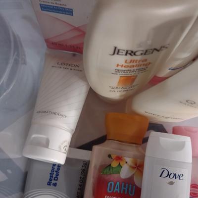 MORE TRAVEL SIZE HYGIENE, JERGENS, BABY LOTION, PONDS FACE CREAM AND MORE,!