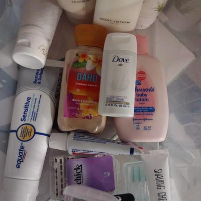 MORE TRAVEL SIZE HYGIENE, JERGENS, BABY LOTION, PONDS FACE CREAM AND MORE,!
