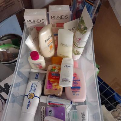 MORE TRAVEL SIZE HYGIENE, JERGENS, BABY LOTION, PONDS FACE CREAM AND MORE,!