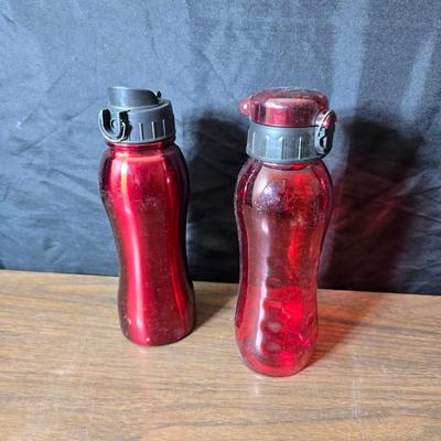 Large collection of water bottles - Great replacements for kids at school - and two plastic pitchers with lids