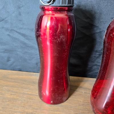 Large collection of water bottles - Great replacements for kids at school - and two plastic pitchers with lids