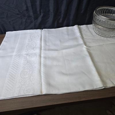 Glassware - fruit designs - silver color rimmed bowls and more