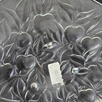 Glassware - fruit designs - silver color rimmed bowls and more