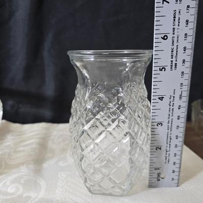 Glassware - fruit designs - silver color rimmed bowls and more