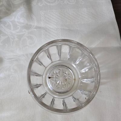 Glassware - fruit designs - silver color rimmed bowls and more