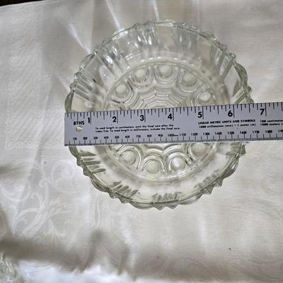 Glassware - fruit designs - silver color rimmed bowls and more