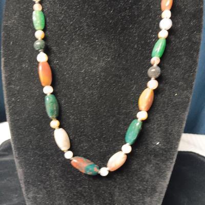 STONE BEADED NECKLACES AND BRACELET