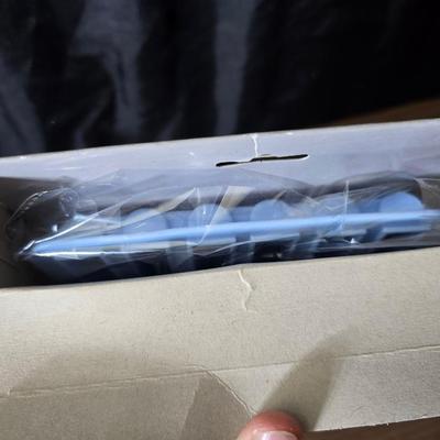 Assorted kitchen items - new ice straw maker - metal & glass dishware - roasting pan and more