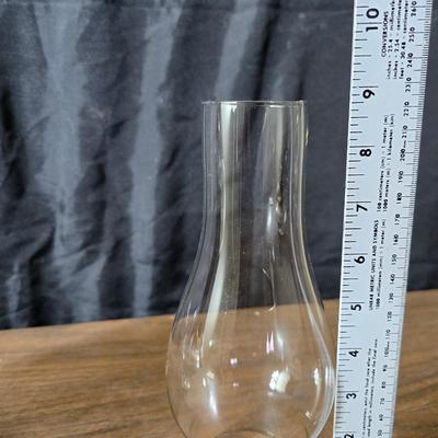 Small vintage oil lamp with electric cork adapter