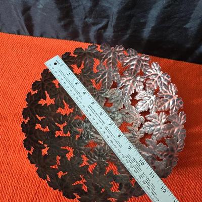 Leaf bowl - glass leaves - large mesh platter and more