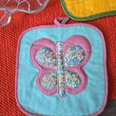 Leaf bowl - glass leaves - large mesh platter and more