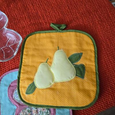 Leaf bowl - glass leaves - large mesh platter and more