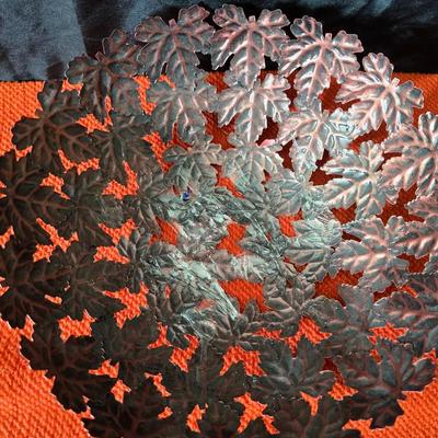 Leaf bowl - glass leaves - large mesh platter and more