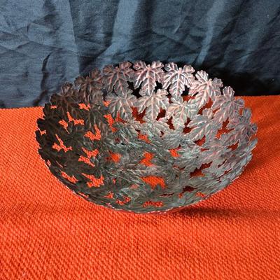 Leaf bowl - glass leaves - large mesh platter and more
