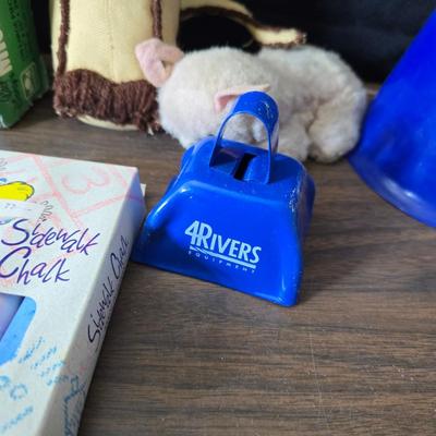 Children toys - New auto racing game - bottle - pacifier - assortment of vintage plush animals - backpack - puzzles- sports fan items and...