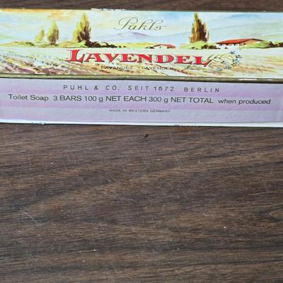 Small trinkets & collectibles - Brooch pin - vintage box with tools - necklaces - soaps - compacts and more