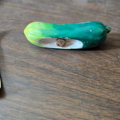 Collection of trinkets and gag gifts -cast Slot machine - iron on flag - Pez pal Pete with no feet -grow a date- horseshoe puzzle - over...