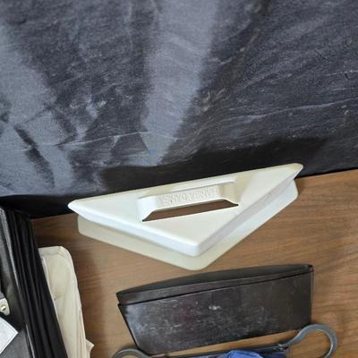 mostly closet organization - lights - shoe organizers - hooks and more