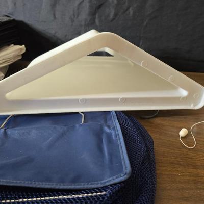 mostly closet organization - lights - shoe organizers - hooks and more